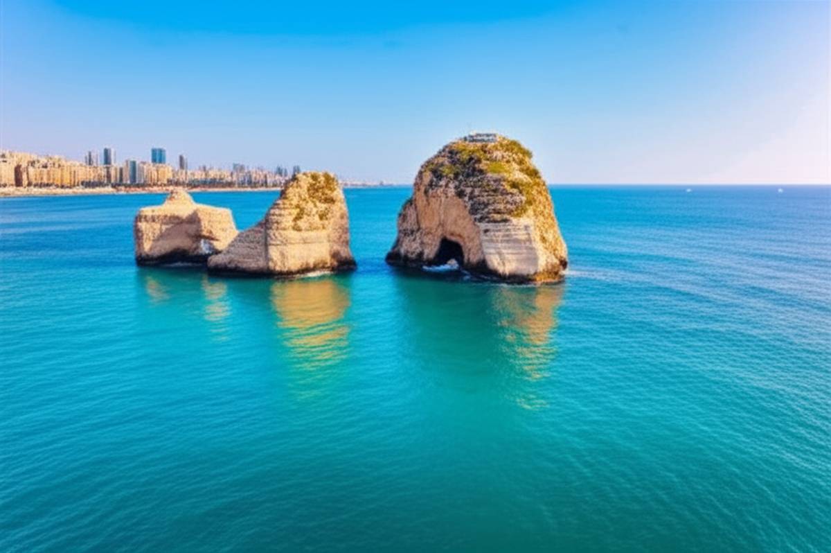 صخره روشه بیروت – معرفی نماد صخره ای Raouché در لبنان